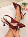 Pointed-toe Open-back High Heels