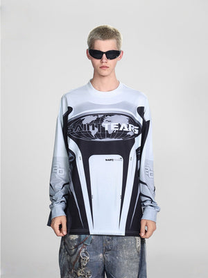 Liber Autumn Neutral wear Printed Letter T-shirts