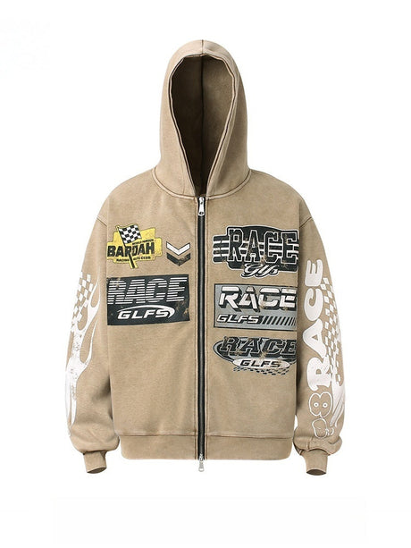Liber Autumn Neutral wear Printed Letter Jackets