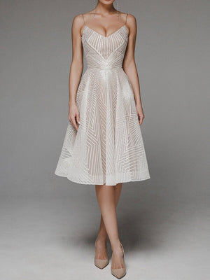 Embroidered Sleeveless Midi Dress