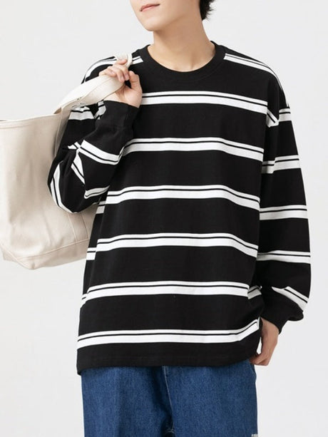 Stripes Crew Neck T-shirts