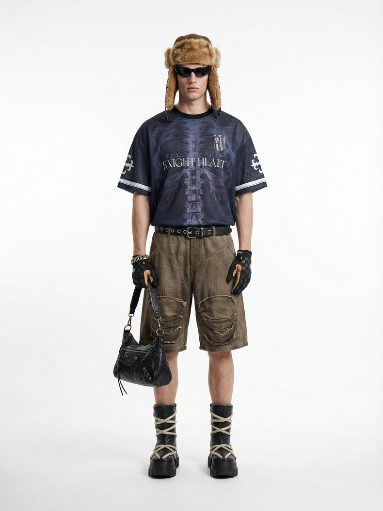 X-ray Skeleton Printed Dark T-shirts