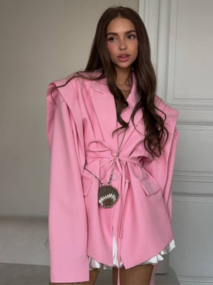 Blazers à bretelles et col en V pour les trajets domicile-travail