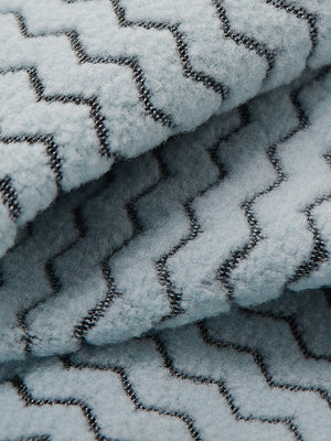 Wave Pattern Contrasting Colors Zipper Light Outdoor Plush Sweatshirt Sports Jacket