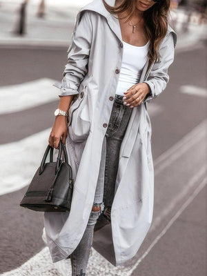 Large Lapels Mid-length Trench Coats