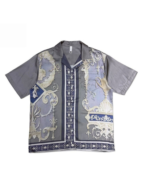 Jacquard Dark Pattern Cuban Territory Shirts