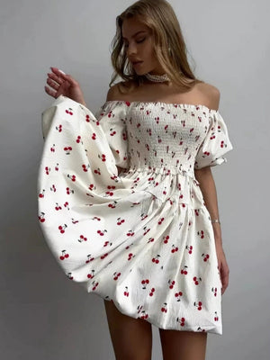 Liber Summer Women's Splicing Printed Mini&Short Dresses