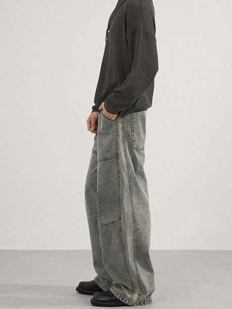 Liber Autumn Neutral wear Pocket decoration Solid Color Pants