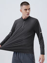 Half Zipper Quick-drying Sports Fitness Breathable Train Running T-shirts