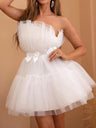 Mesh Bow Tutu Mini&Short Dresses