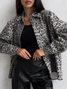 Liber Autumn women's leopard print long-sleeved chiffon shirt