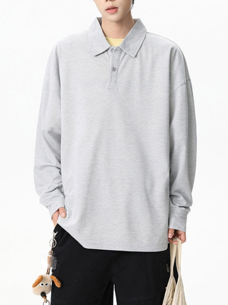 Solid Color Lapel Simplicity Polo