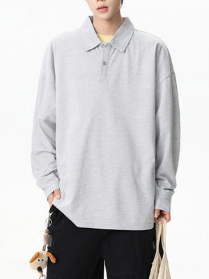Solid Color Lapel Simplicity Polo