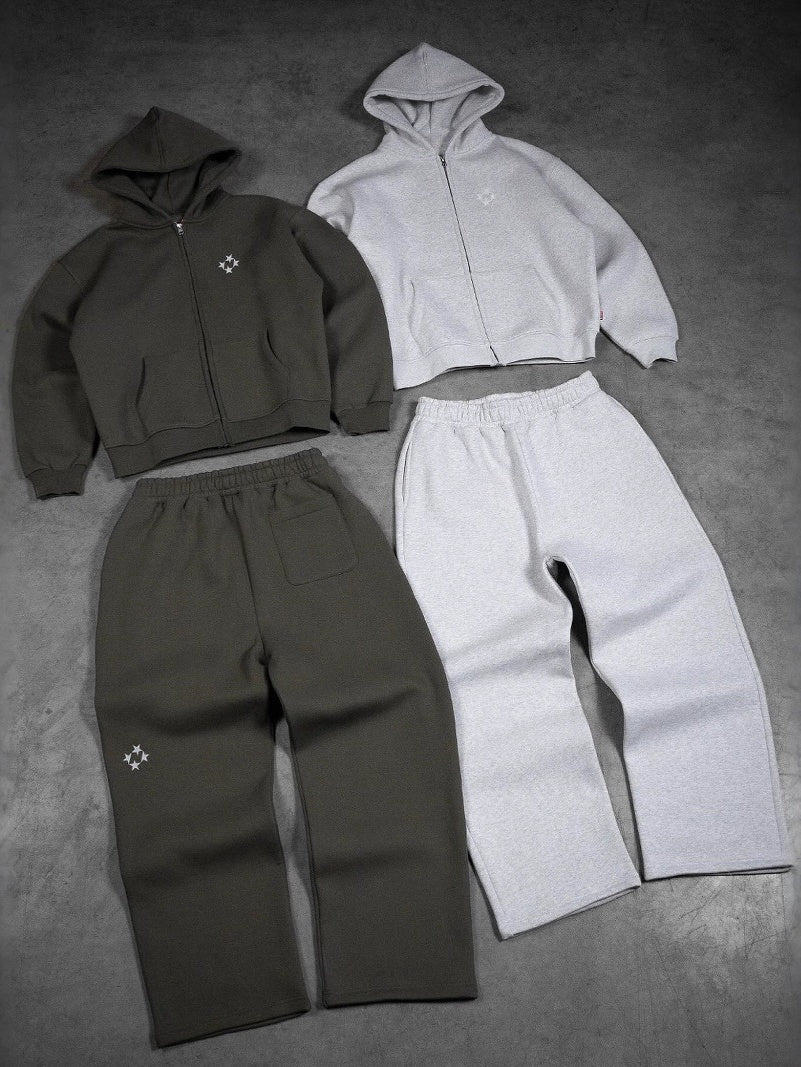 Liber Autumn Neutral wear Embroidery Pattern 2-piece Sets