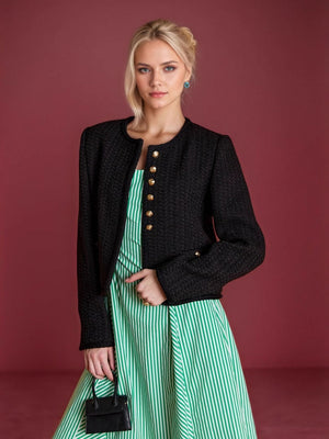 Liber Summer Women's Buttons Solid Color Jackets