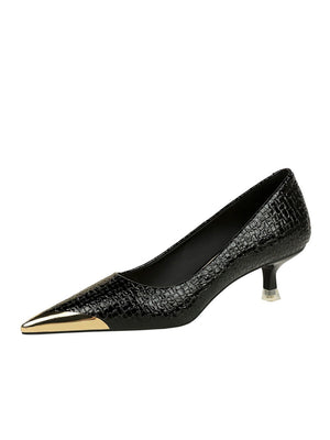 Liber Spring and Autumn Metal Women's High Heels
