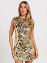Sequins Sleeveless Slim-fit Mini&Short Dresses
