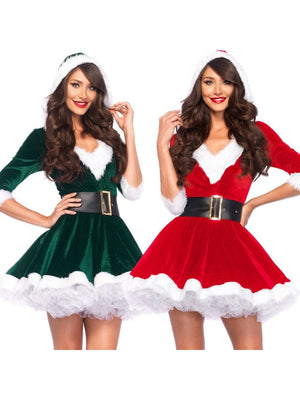 Christmas Performance Costumes Dress Belts Petticoat Multi-piece Sets