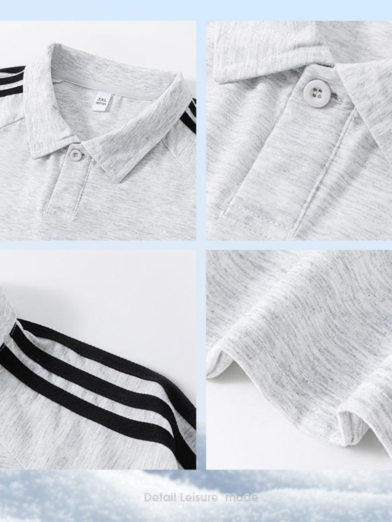 Stripes Patchwork Loose-fit POLO Shirt