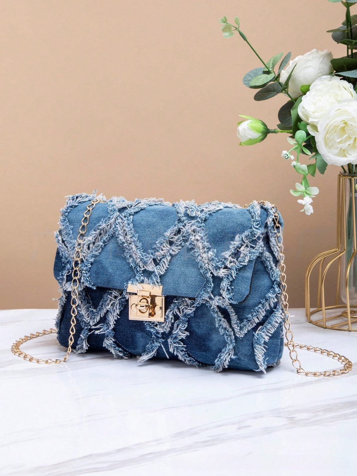 Denim Crossbody Bag