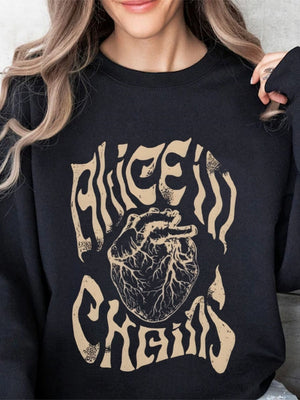 Rock And Roll Printed Sweatshirt