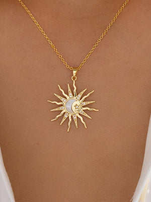 Alloy Sun Necklace