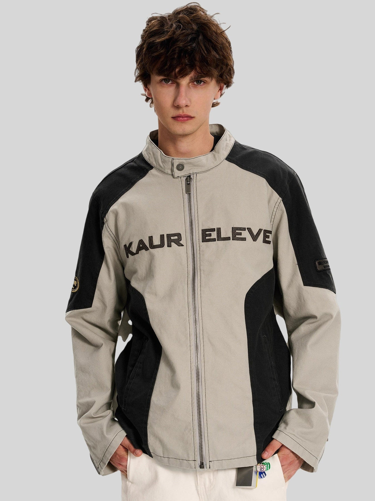 Retro Locomotive Short And Wide Boxy Loose Letter Jackets