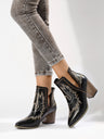 Embroidered Pointed-Toe Western Women's Boots
