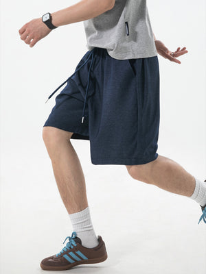 Faux Denim Loose-fit Straight-fit Mid-length Pants Five Points Shorts