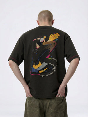 T-shirts à imprimé animalier color-block