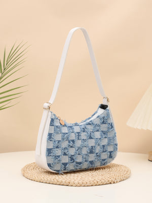 Colorful Straw Shoulder Bag For Vacation