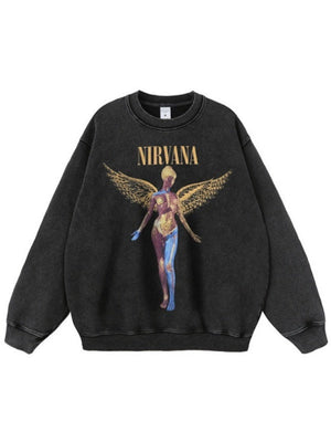 Liber Autumn Neutral wear Printed Cartoon Animation Sweatshirts&Hoodies