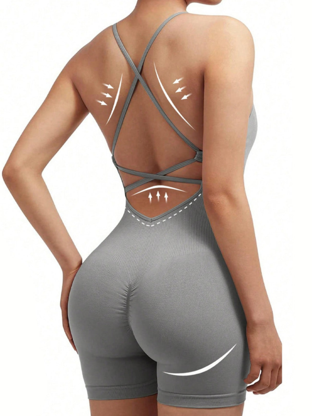 Seamless Quick-drying Beautiful Back And Lifted Buttocks Exercise And Fitness Yoga Jumpsuits&Bodysuits