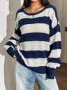 Stripes Color Matching Knitted Sweater