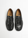 AKAIFU Hand-woven Imported Cowhide Retro Casual Penny Loafers Slip-on Leather Shoes