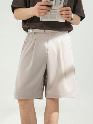 【EXPÉDITION NORMALE】Short de costume drapé coupe droite