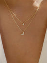 Star And Moon Pendant Multi-Layer Necklace