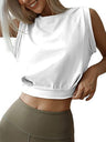 Sleeveless Running And Fitness Cropped Sports Vest