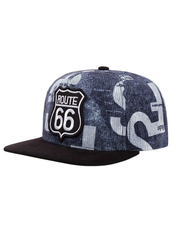 Embroidery Number Hip Hop Shade Flat-brimmed Hat Baseball Caps