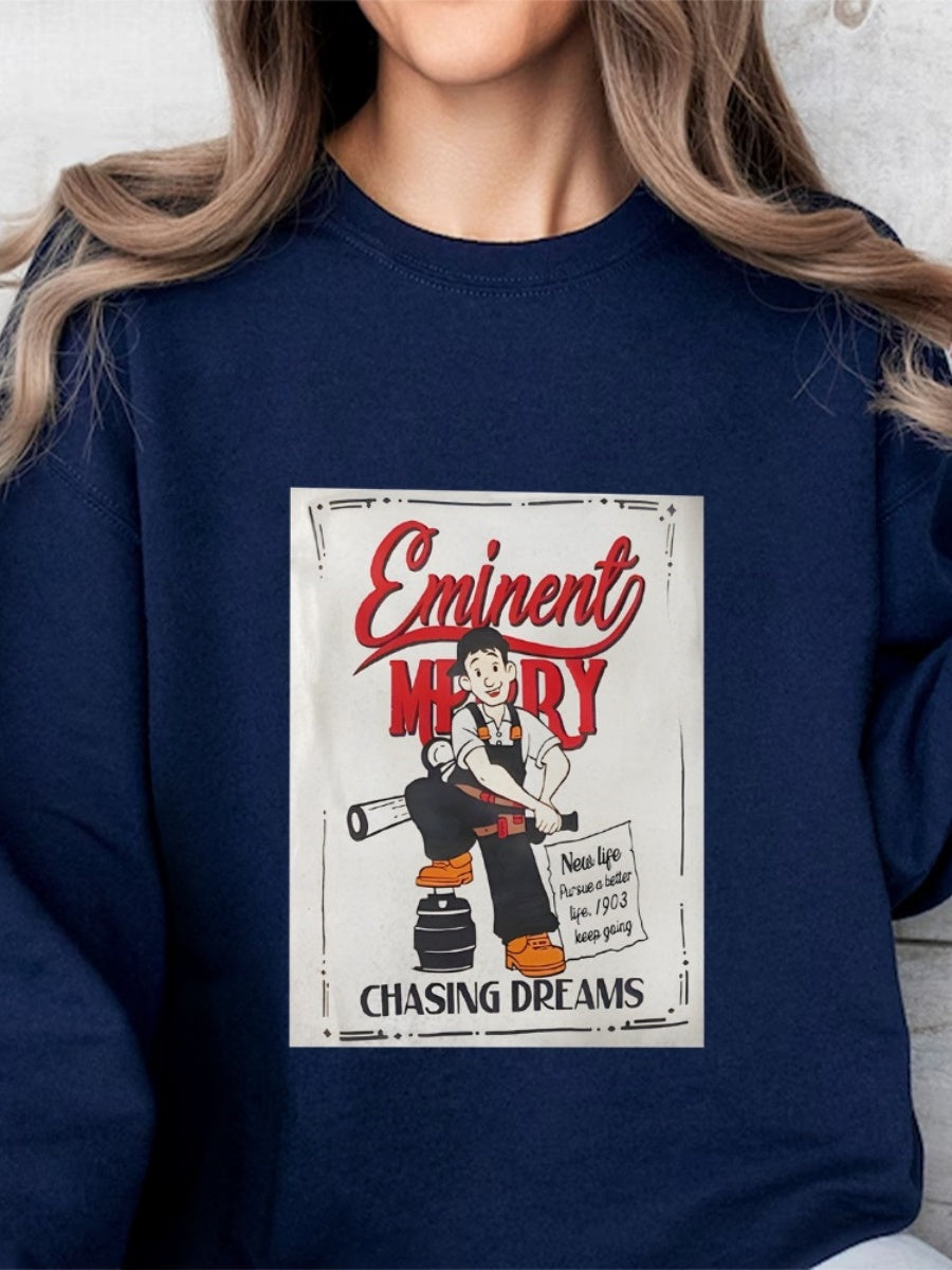 Pullover Pattern Printed Sweatshirt