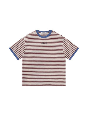 Color-blocked Stripes Loose-fit T-shirts