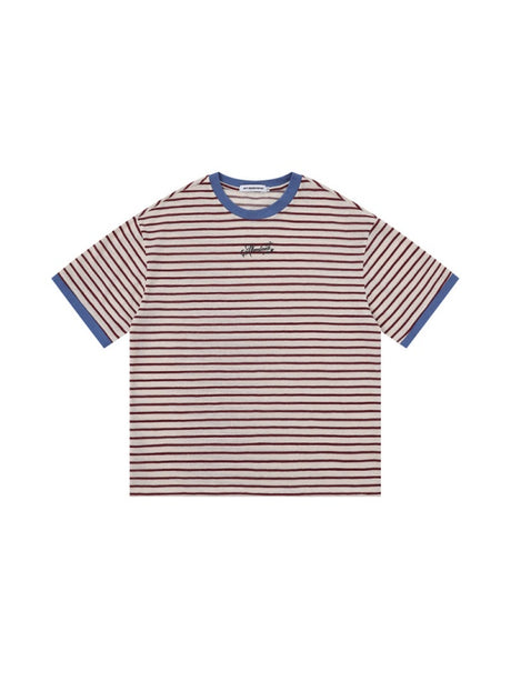 Color-blocked Stripes Loose-fit T-shirts