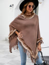 Knitting Tassel Hood Loose Cloak Shawl Sweaters