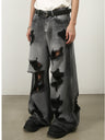 Hole Wide-leg Straight-fit Loose-fit Vibe Jeans