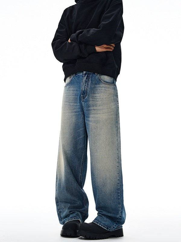 Liber Autumn Men's Pocket decoration Jeans