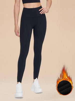 No Embarrassment High Waist Anti-rolling Edge Buttocks Lift Thickening Thin Fleece Sports Pants