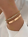 Alloy Diamond-set Bracelet