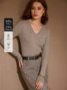 Superfine Merino Wool Cashmere Silk V Pullover Sweater