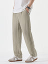 Linen Blend Cooling Sensation Breathable Anti-wrinkle Straight-fit Pants