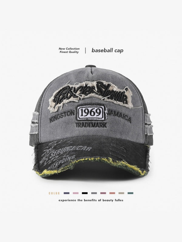 Baseballkappe mit Buchstabenstickerei, großer Kopfumfang, 50 Cent